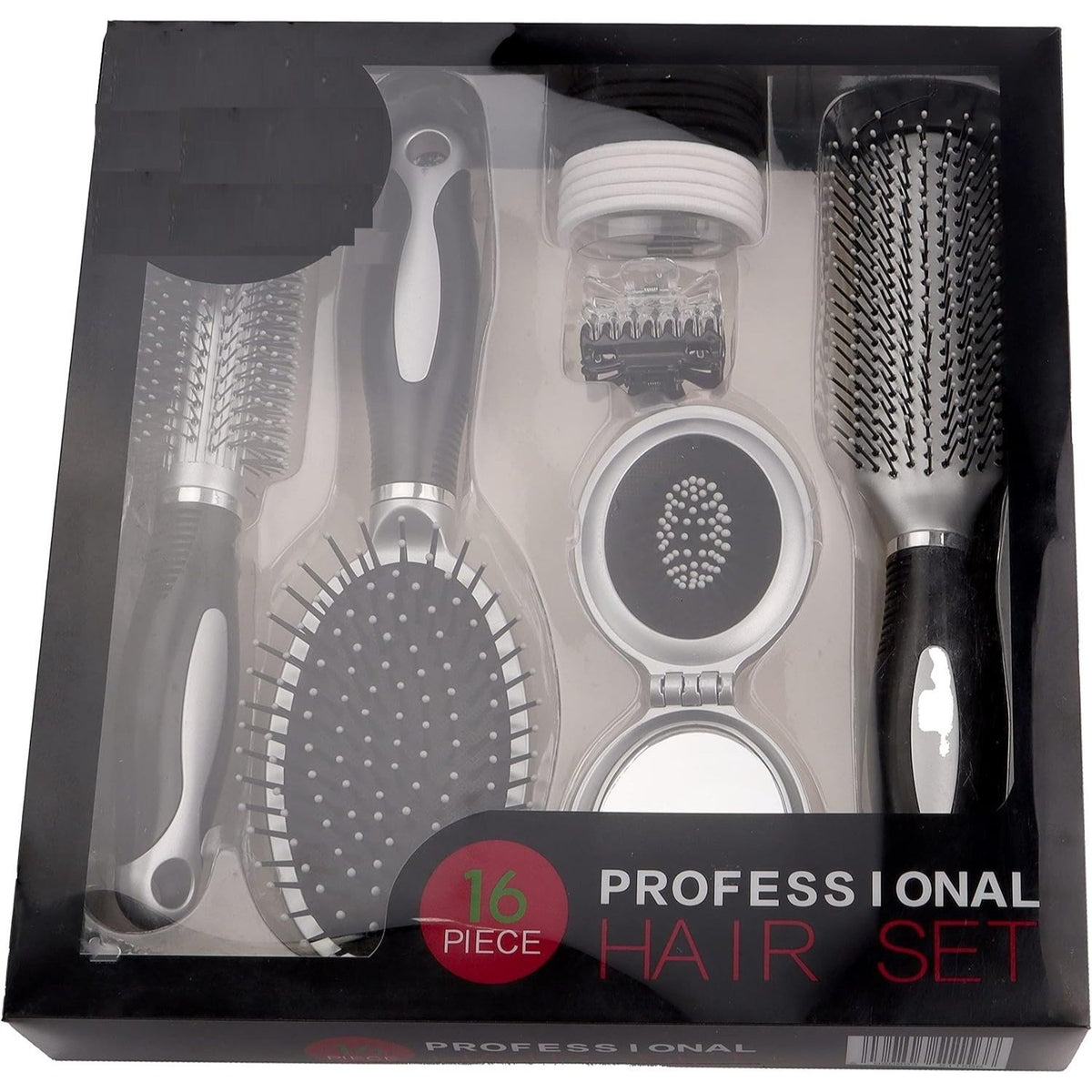 Hair Care Gift Set 16pc Professional Kit Women Curling Paddle with Professional 16 Piece