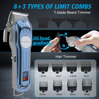 Hair Clipper Professional Cordless Clippers Men Barber with Rechargeable, Metal - product gallery image 3