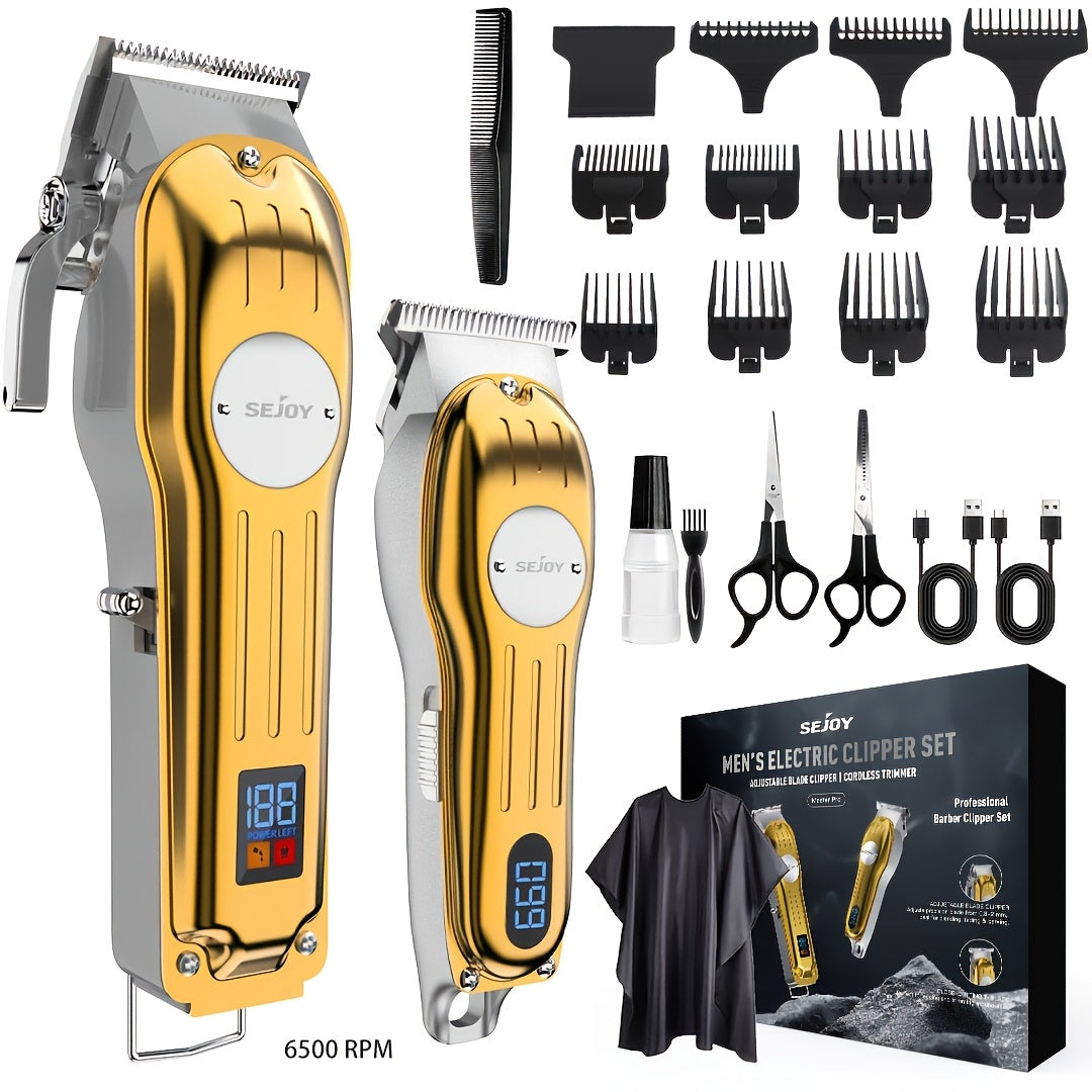 Hair Clipper Professional Cordless Clippers Men Barber with Rechargeable, Metal - product gallery image 4