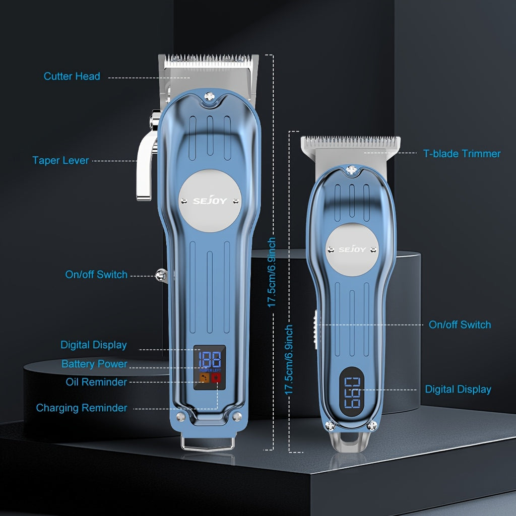 Hair Clipper Professional Cordless Clippers Men Barber with Rechargeable, Metal - product gallery image 5