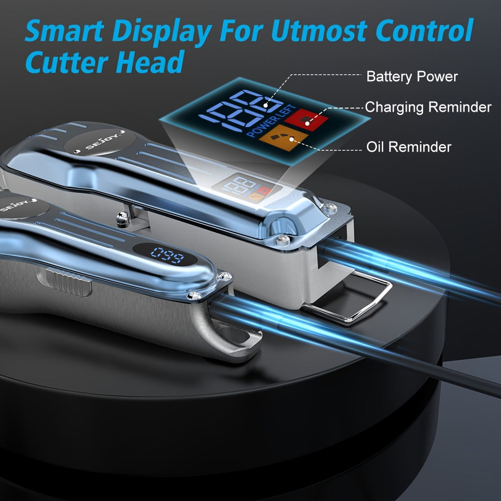 Hair Clipper Professional Cordless Clippers Men Barber with Rechargeable, Metal - product gallery image 8
