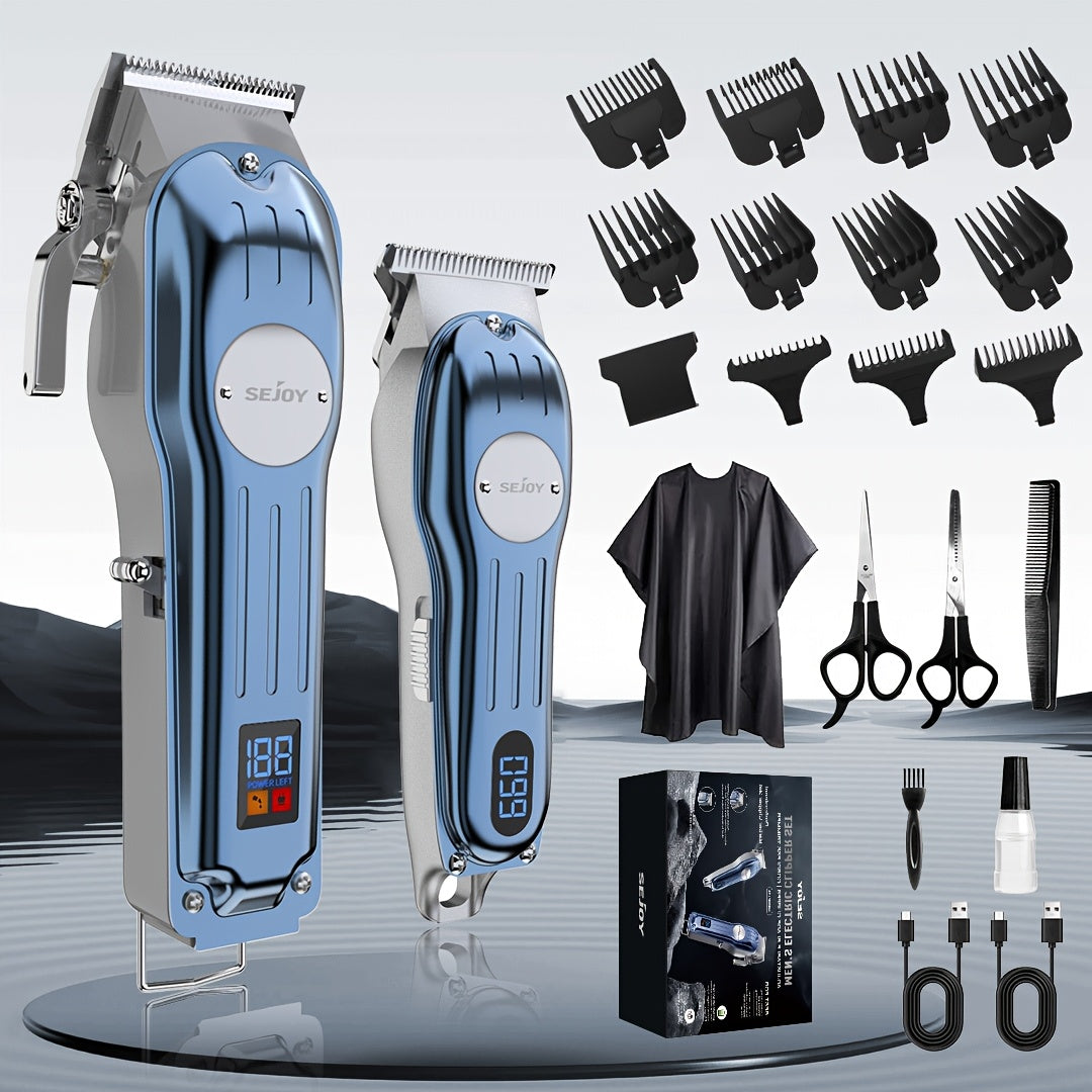 Hair Clipper Professional Cordless Clippers Men Barber with Rechargeable, Metal