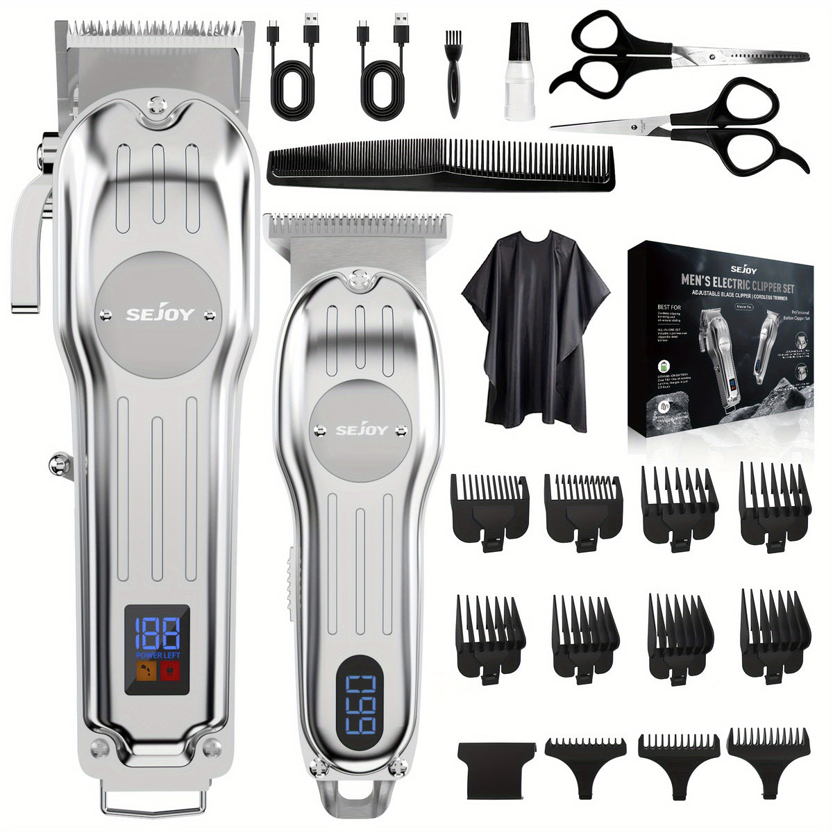 Hair Clipper SEJOY Cordless Clippers Men Professional with Rechargeable