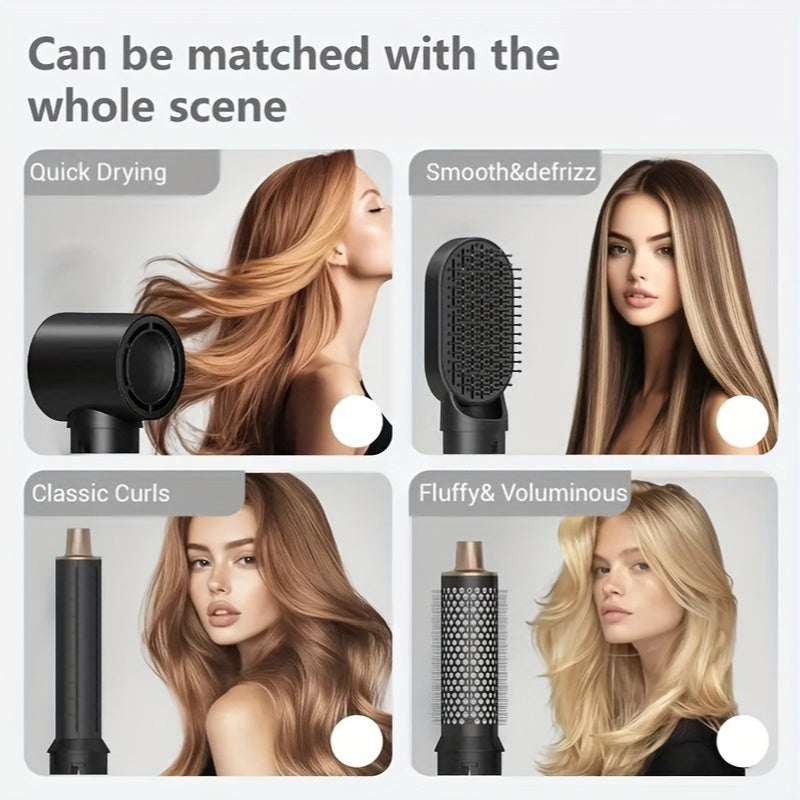 Hair Dryer Brush 5-in-1 Blow Detachable Styler Salon-Quality - product gallery image 8