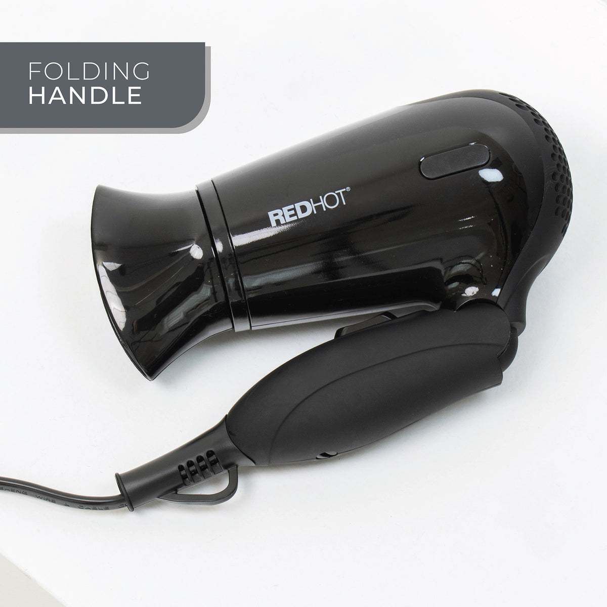 Hair Dryer Red Hot 1200W Travel Folding Handle with Foldable - product gallery image 12