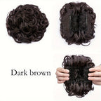 Hair Extension Clip-In Ponytail Scrunchie Curly Bun Hairpiece with 15.24cm - 4A, 15.24cm option