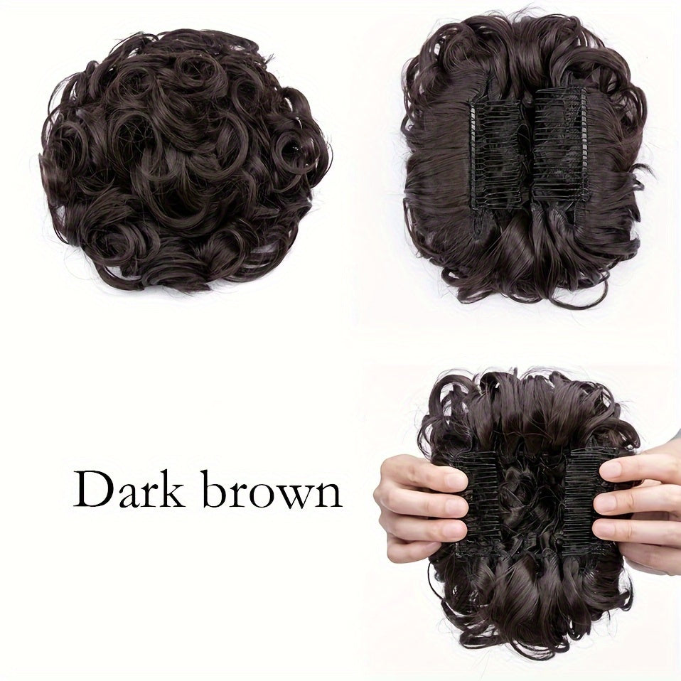 Hair Extension Clip-In Ponytail Scrunchie Curly Bun Hairpiece with 15.24cm - 4A, 15.24cm option