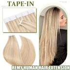Hair Extension Tape In Human Extensions 20pcs Remy with 50g - #18P613, 35.56cm option