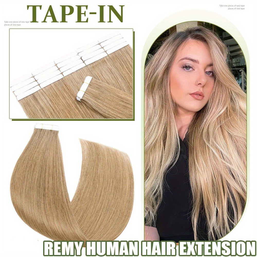 Hair Extension Tape In Human Extensions 20pcs Remy with 50g - #27, 40.64cm option