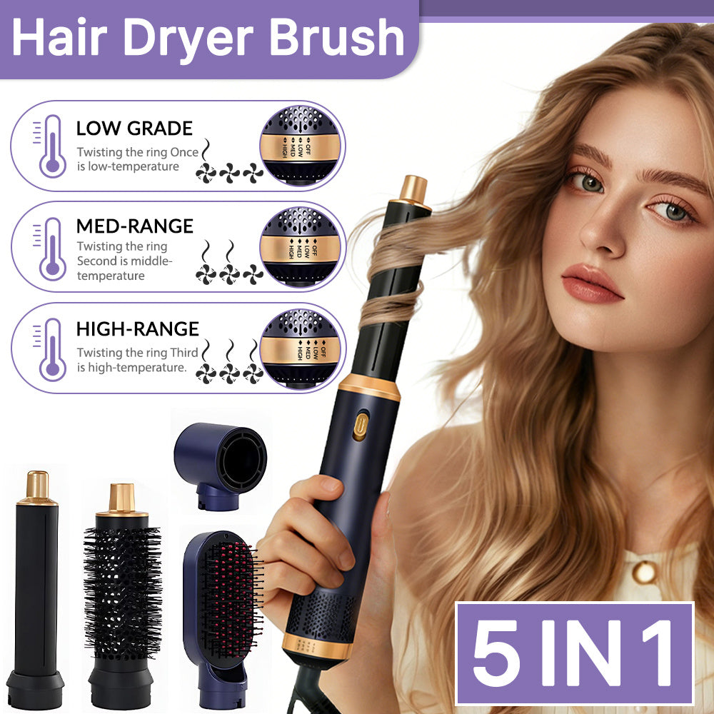 Hair Styling Tool 5-in-1 Hot Air Brush Dryer Brush with Ceramic - product gallery image 11
