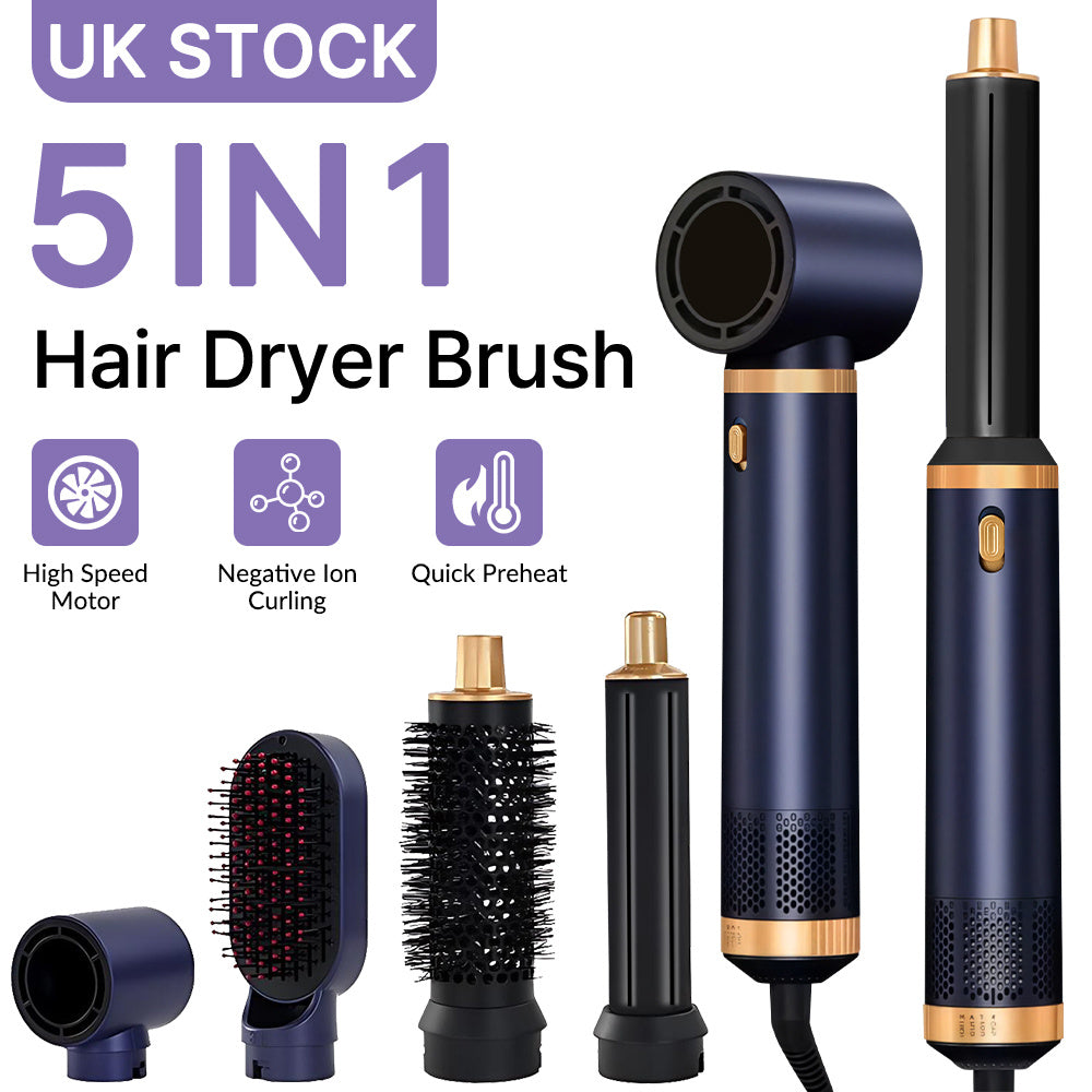 Hair Styling Tool 5-in-1 Hot Air Brush Dryer Brush with Ceramic
