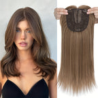 Hair Topper Bangs Women Thinning 45.72cm Clip-In 3D with 15.24cm - #12/22T option