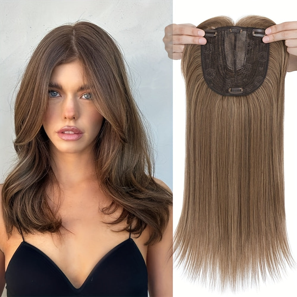Hair Topper Bangs Women Thinning 45.72cm Clip-In 3D with 15.24cm - #12/22T option