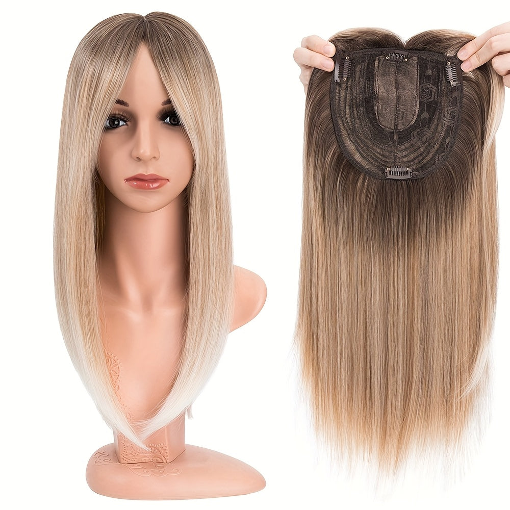Hair Topper Bangs Women Thinning 45.72cm Clip-In 3D with 15.24cm - #27GT60L option