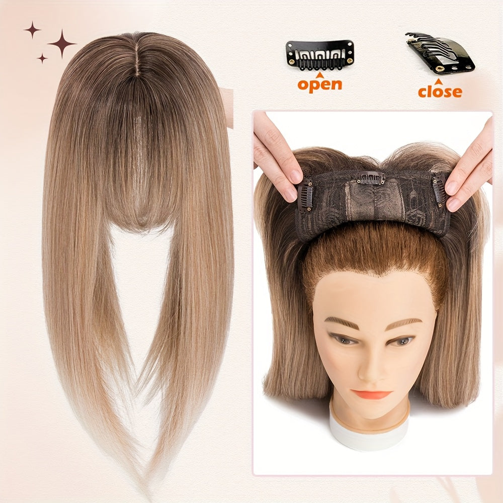 Hair Topper Bangs Women Thinning 45.72cm Clip-In 3D with 15.24cm - product gallery image 2