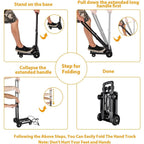 Hand Truck Trolley with Foldable, Adjustable Height, Non-Slip - product gallery image 19