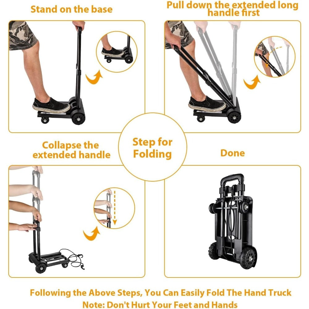 Hand Truck Trolley with Foldable, Adjustable Height, Non-Slip - product gallery image 19