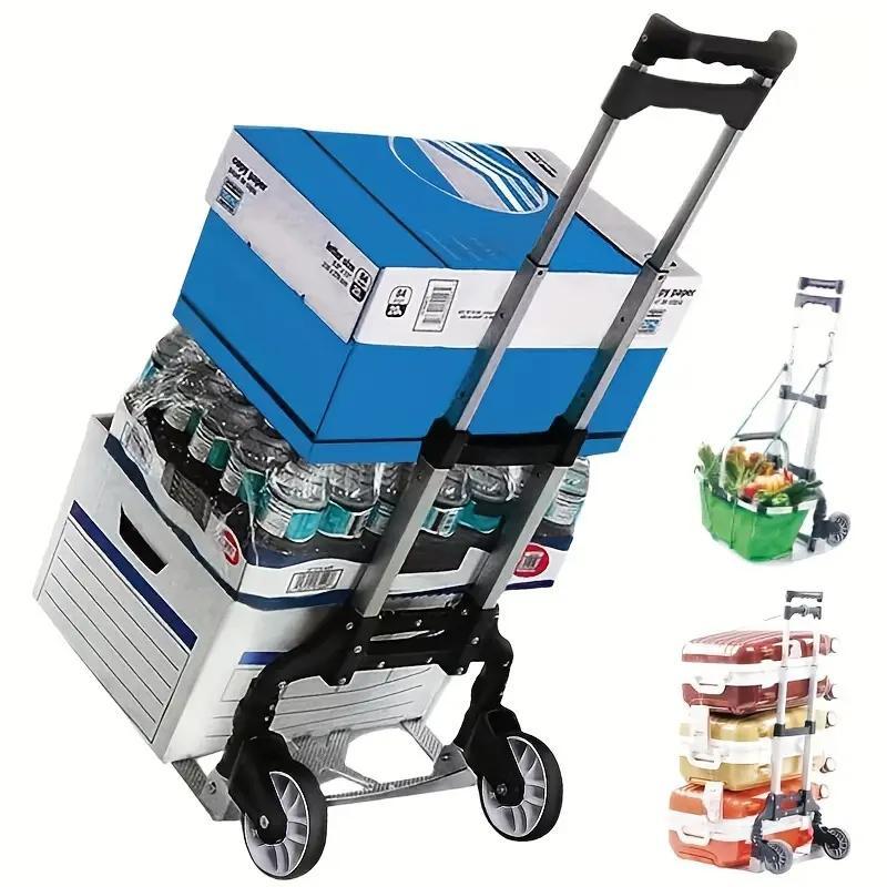 Hand Truck Trolley with Foldable, Adjustable Height, Wheels - product gallery image 7