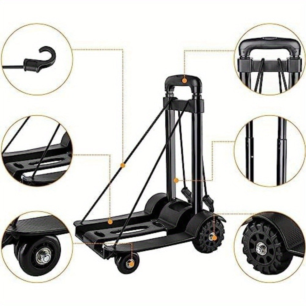 Hand Truck Trolley with Foldable, Telescopic Handle, Wheels - product gallery image 5