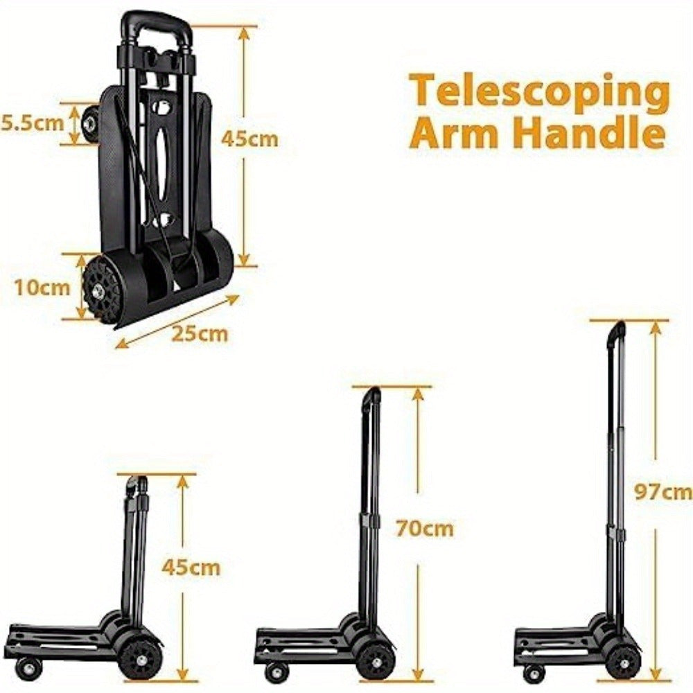 Hand Truck Trolley with Foldable, Telescopic Handle, Wheels - product gallery image 7