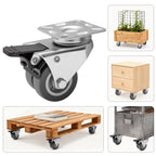 Hand Truck Trolley with Wheels, Lockable, 5.08 cm, Metal, 4pcs - product gallery image 11