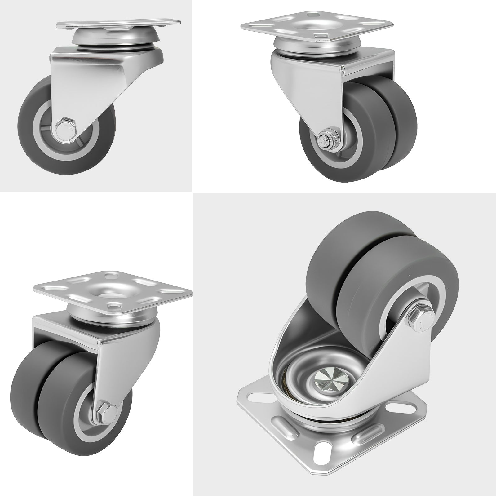 Hand Truck Trolley with Wheels, Lockable, 5.08 cm, Metal, 4pcs - product gallery image 19