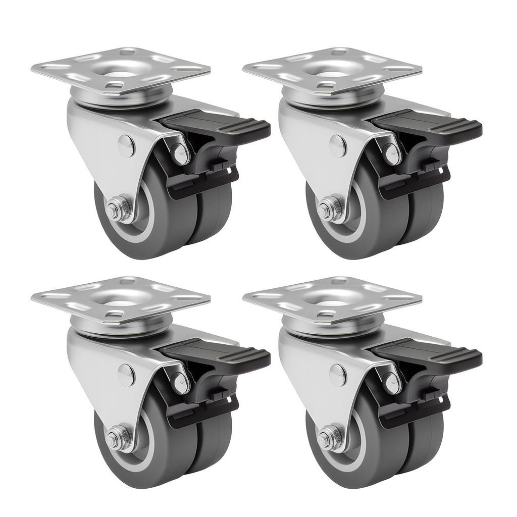 Hand Truck Trolley with Wheels, Lockable, 5.08 cm, Metal, 4pcs - product gallery image 6