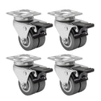 Hand Truck Trolley with Wheels, Lockable, 5.08 cm, Metal, 4pcs - product gallery image 6