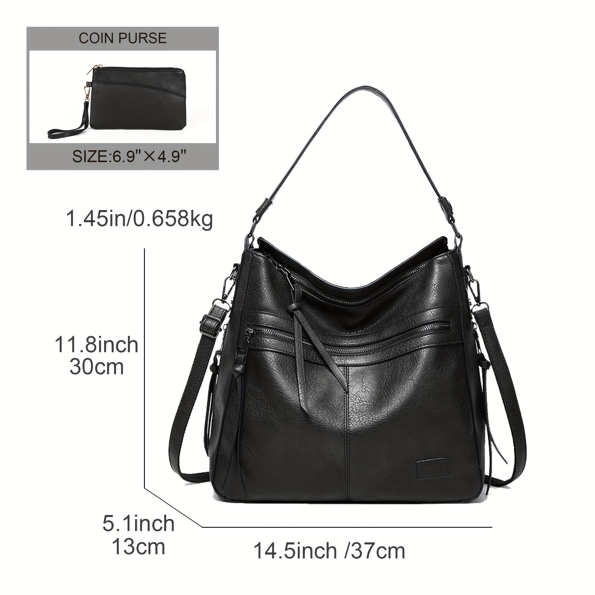 Handbag Convertible Tote Backpack Crossbody Strap for travel - product gallery image 4