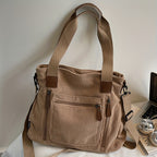 Handbag Corduroy Tote Bag Women Large Capacity for home offices - product gallery image 22