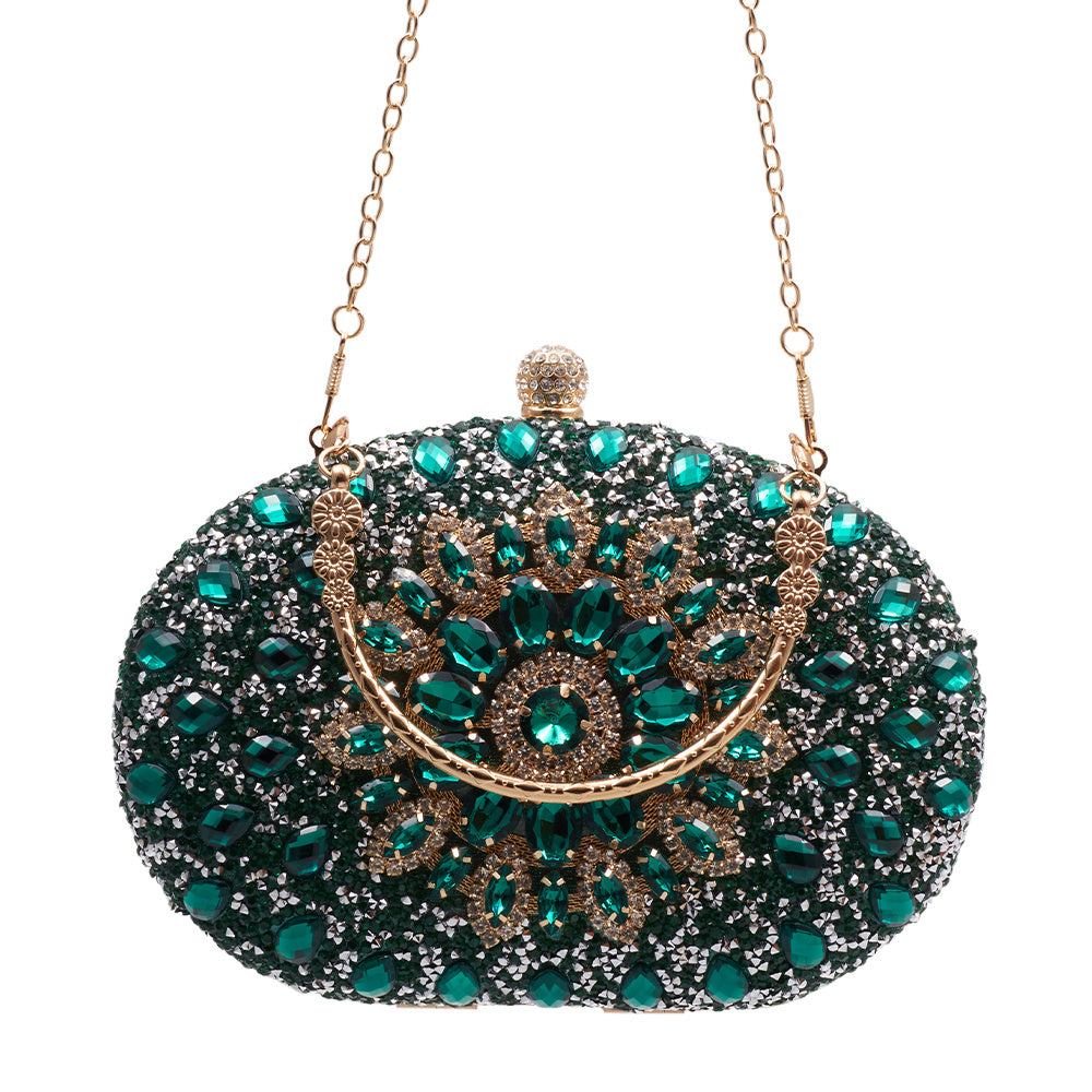 Handbag Crystal Evening Clutch Bag Women Sparkly with Metal - product gallery image 4