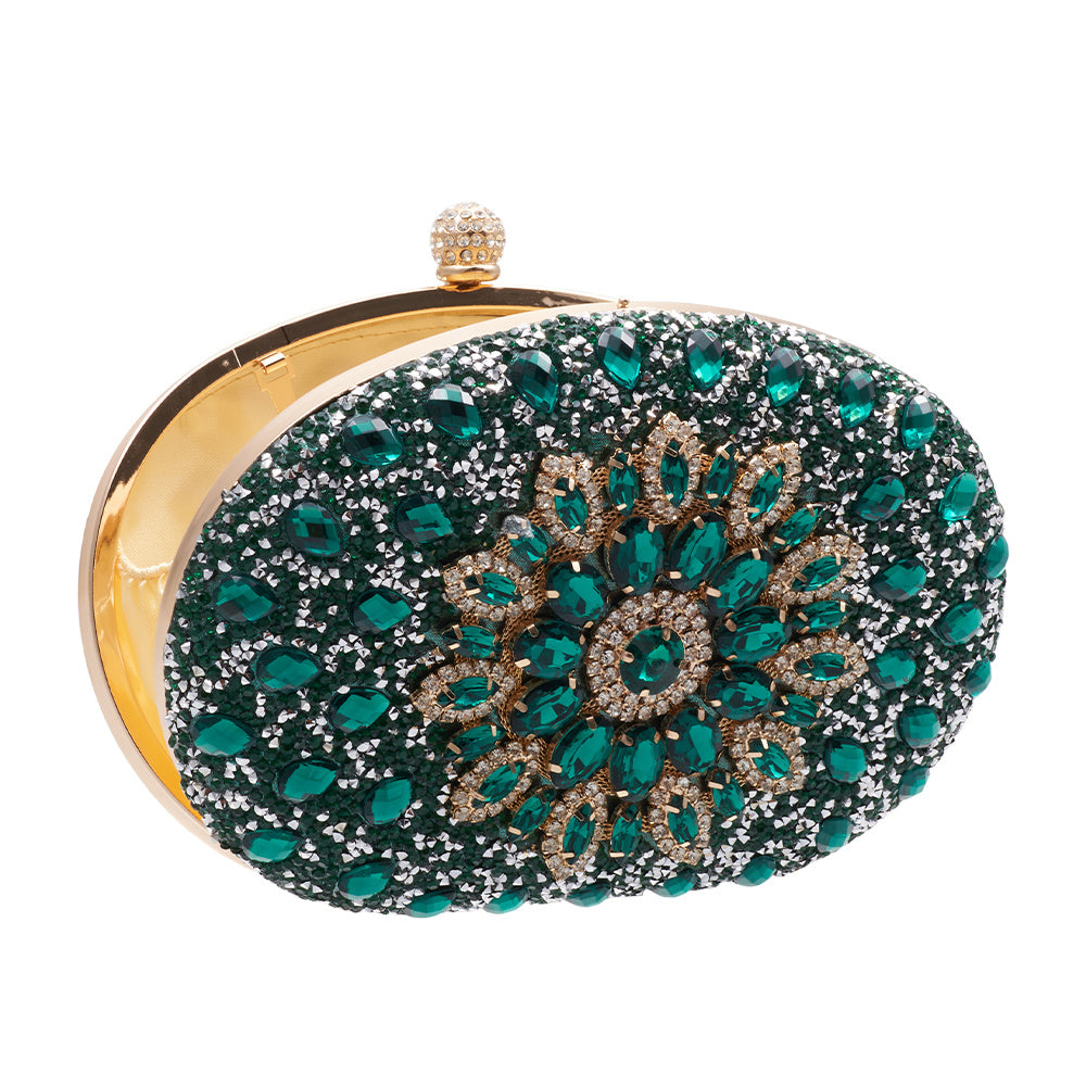 Handbag Crystal Evening Clutch Bag Women Sparkly with Metal - product gallery image 5