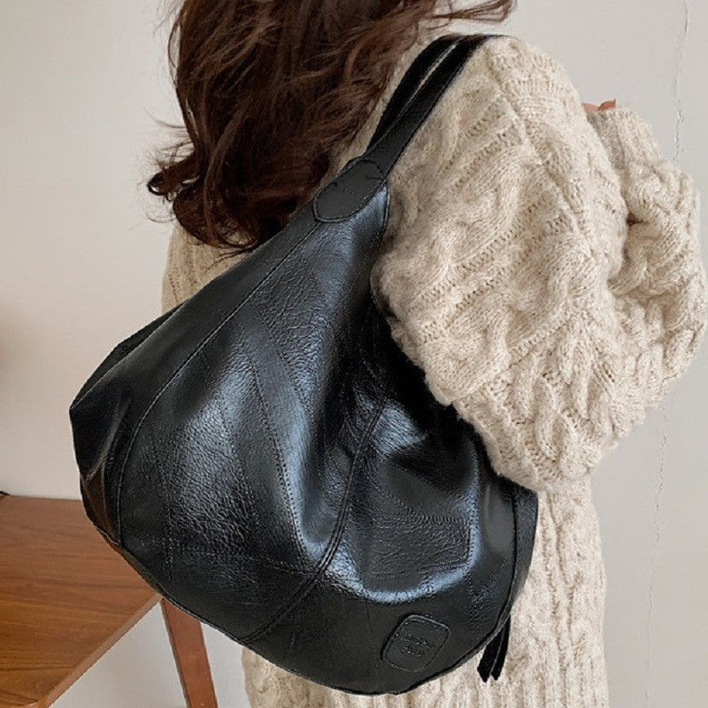 Handbag Large Capacity Women Shoulder Bag PU with Leather - product gallery image 8