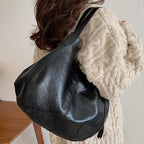 Handbag Large Capacity Women Shoulder Bag PU with Leather - product gallery image 8