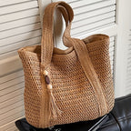 Handbag Large Capacity Woven Tote Bag Women for travel - product gallery image 2