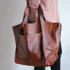 Handbag Large Retro PU Leather Shoulder Bag for travel - product gallery image 3