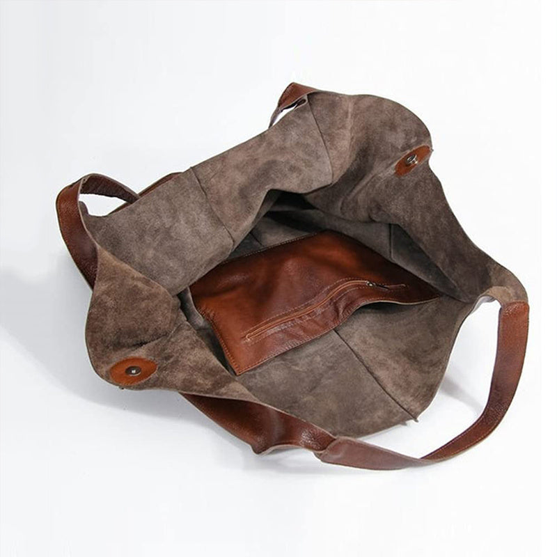 Handbag Large Retro PU Leather Shoulder Bag for travel - product gallery image 4
