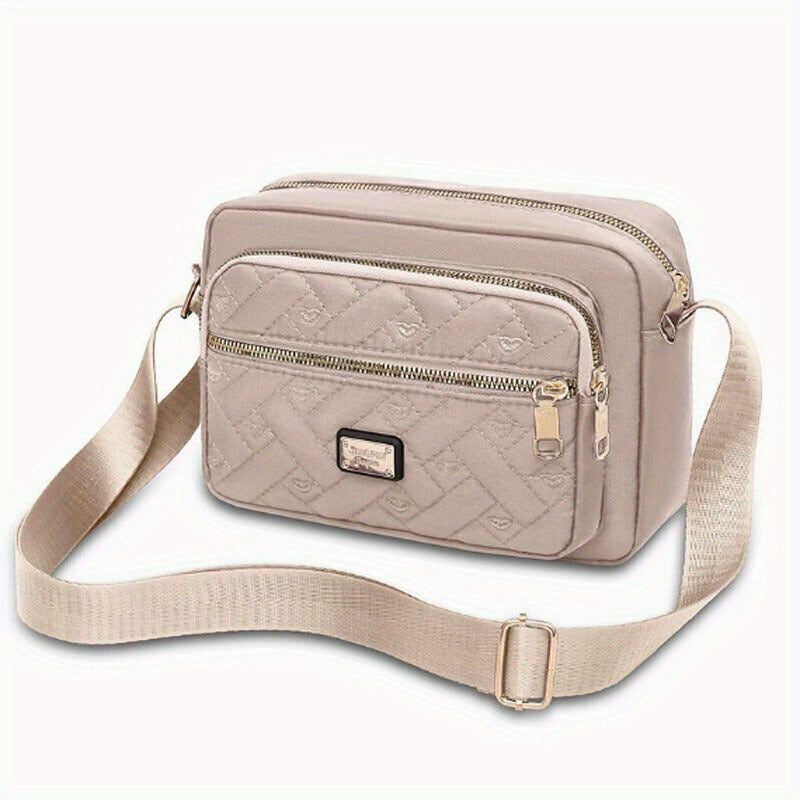 Handbag Women's Crossbody Bag Lightweight Nylon for travel - Khaki option