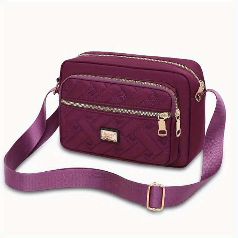 Handbag Women's Crossbody Bag Lightweight Nylon for travel - Purple option