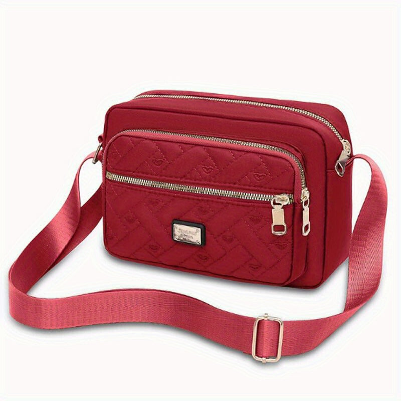 Handbag Women's Crossbody Bag Lightweight Nylon for travel - Red option