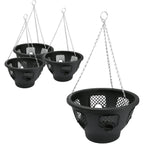 Hanging Basket with Freestanding, Plastic, 12 Inch Hanging Basket Set of 4