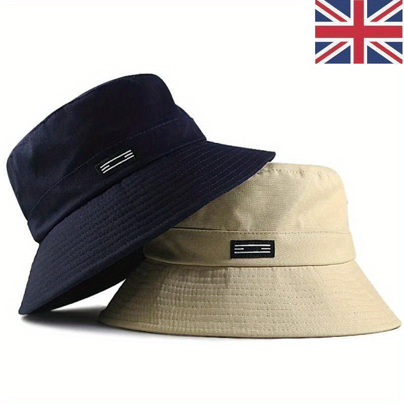 Hats & Cap with Foldable, Cotton, Oversize Bucket Hat Big Large Head - Beige, L (58-60cm/22.8-23.6inches) option