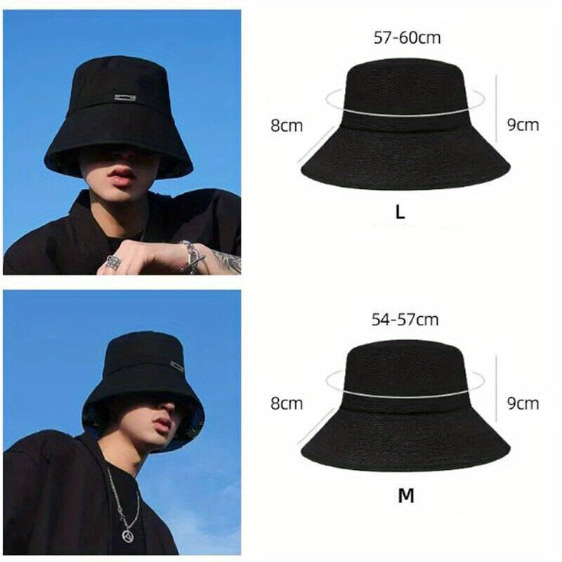 Hats & Cap with Foldable, Cotton, Oversize Bucket Hat Big Large Head - product gallery image 12