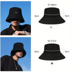 Hats & Cap with Foldable, Cotton, Oversize Bucket Hat Big Large Head - product gallery image 12