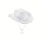 Hats & Costume Accessorie with 32cm*42cm*18cm, Women Cowgirl Hat Feathers Adjustable - product gallery image 6