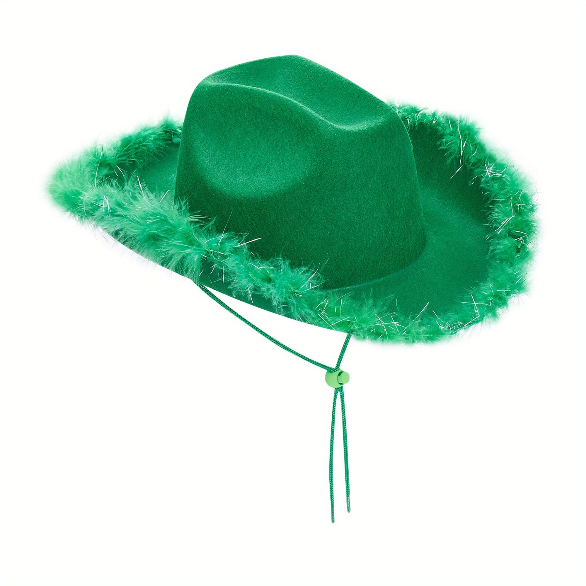 Hats & Costume Accessorie with 32cm*42cm*18cm, Women Cowgirl Hat Feathers Adjustable - Green, 32cm*42cm*18cm option