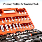 Heavy-Duty Socket Set with 43pcs, 52pcs, 43pcs/52pcs 1/4" Heavy-Duty Quick-Release - product gallery image 3