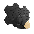 Hexagonal Soundproof Self-adhesive Board with 12pcs, Self-adhesive of 12pcs, Black - product gallery image 6