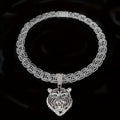 Hip Hop Necklace Tiger Head Pendant Cuban Link Men with Metal, Pendant+Necklace(50.8cm) - 【white】, Pendant+Necklace(50.8cm) option