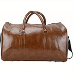 Holdall with Leather Weekend Bag Vintage PU Duffel